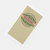 Serviette En Papier Modifier le nom Texte Correspondant Noël Holly (Coin)