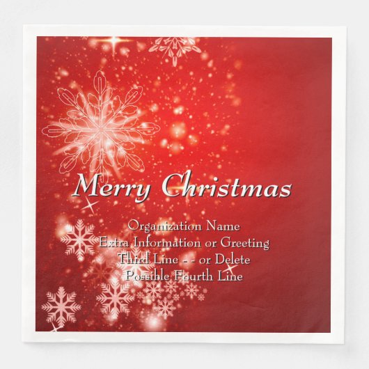 Serviette En Papier Modifier tout le texte Organisation Noël (Devant)