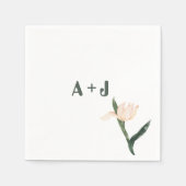 Serviette En Papier Modren blush pink floral (Devant)