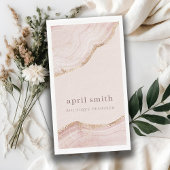 Serviette En Papier Moelleux Pastel Blush Rose Or Agate Marbre Texture