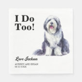 Serviette En Papier Moi Aussi ! Ancien chien de compagnie mariage de S (Devant)