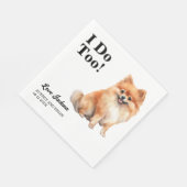 Serviette En Papier Moi Aussi ! Chien de Poméranie animal mariage (Coin)