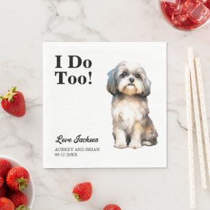 Serviette En Papier Moi Aussi ! Chih Tzu Chien mariage animal