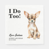 Serviette En Papier Moi Aussi ! Chihuahua Pet Mariage (Devant)