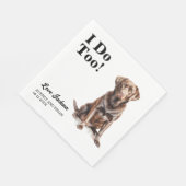 Serviette En Papier Moi Aussi ! Chocolat Lab Chien mariage animal (Coin)