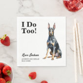 Serviette En Papier Moi Aussi ! Doberman Pinscher Chien Mariage animal (En situation)