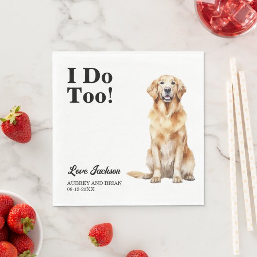 Serviette En Papier Moi Aussi ! Golden Retriever chien animal (En situation)