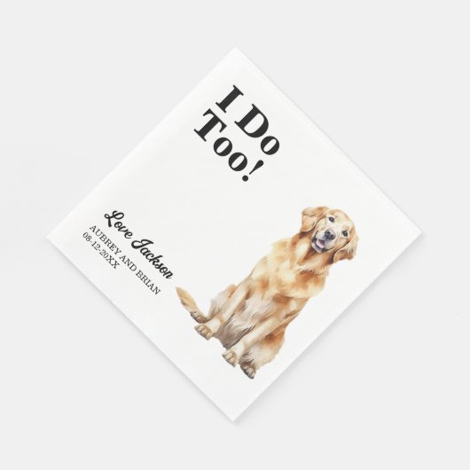 Serviette En Papier Moi Aussi ! Golden Retriever chien animal (Coin)