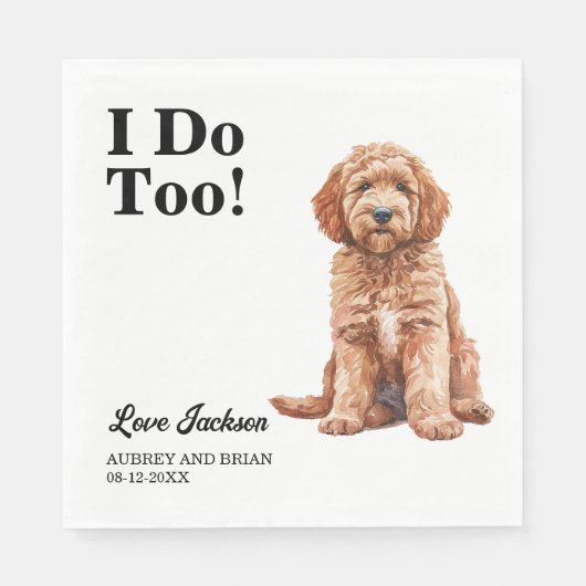 Serviette En Papier Moi Aussi ! Goldendoodle chien animal (Devant)