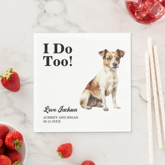 Serviette En Papier Moi Aussi ! Jack Russel Terrier chien animal (En situation)