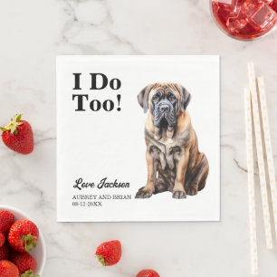 Serviette En Papier Moi Aussi ! Mariage anglais Mastiff Dog