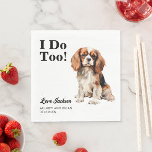 Serviette En Papier Moi aussi ! Mariage Cavalier King Charles Spaniel