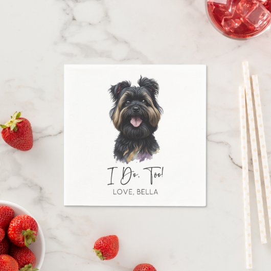 Serviette En Papier Moi Aussi ! Mariage de chien Affenpinscher (En situation)