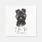 Serviette En Papier Moi Aussi ! Mariage de chien Affenpinscher (Devant)