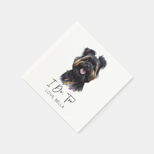 Serviette En Papier Moi Aussi ! Mariage de chien Affenpinscher (Coin)
