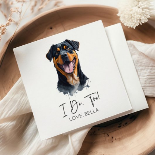 Serviette En Papier Moi Aussi ! Mariage de chien Rottweiler