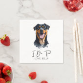 Serviette En Papier Moi Aussi ! Mariage de chien Rottweiler (En situation)