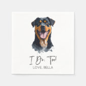 Serviette En Papier Moi Aussi ! Mariage de chien Rottweiler (Devant)