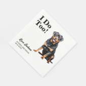 Serviette En Papier Moi Aussi ! Mariage de chien Rottweiler (Coin)