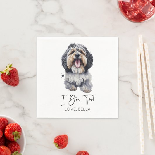 Serviette En Papier Moi Aussi ! Mariage de chiens Havanais (En situation)