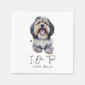 Serviette En Papier Moi Aussi ! Mariage de chiens Havanais (Devant)