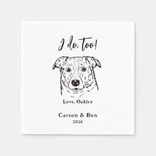 Serviette En Papier Moi aussi Nom de Compagnie Personnalisé pour Chien