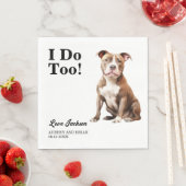 Serviette En Papier Moi Aussi ! Pitbull Chien mariage animal (En situation)