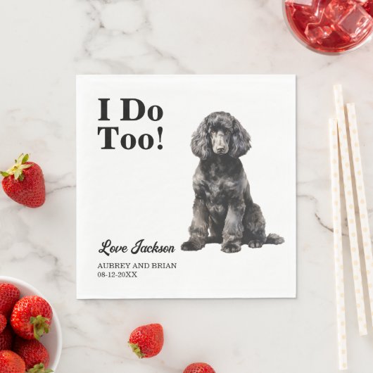 Serviette En Papier Moi Aussi ! Poodle mariage de chien standard (En situation)