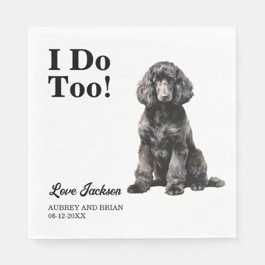 Serviette En Papier Moi Aussi ! Poodle mariage de chien standard (Devant)