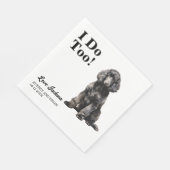 Serviette En Papier Moi Aussi ! Poodle mariage de chien standard (Coin)