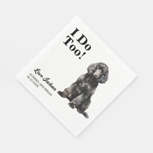 Serviette En Papier Moi Aussi ! Poodle mariage de chien standard (Coin)