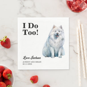 Serviette En Papier Moi Aussi ! Samoyed Chien mariage animal