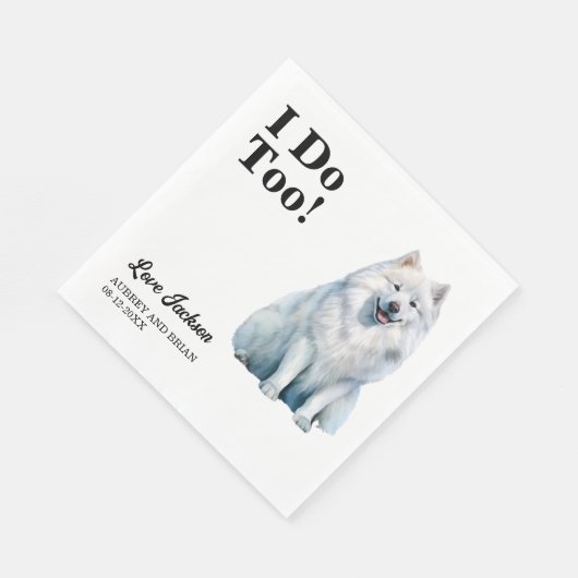Serviette En Papier Moi Aussi ! Samoyed Chien mariage animal (Coin)