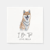 Serviette En Papier Moi Aussi ! Shiba Inu Chien Mariage animal (Devant)