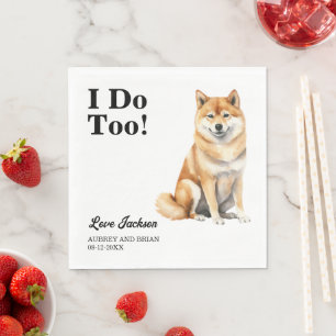Serviette En Papier Moi Aussi ! Shiba inu Chien mariage animal