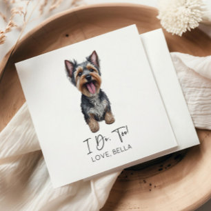 Serviette En Papier Moi Aussi ! Yorkshire Terrier Yorkie Chien Mariage