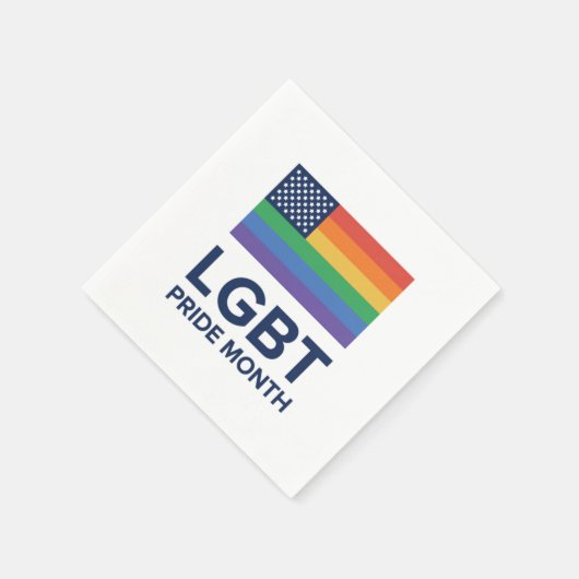 Serviette En Papier Mois de la fierté LGBT | États-Unis (Coin)