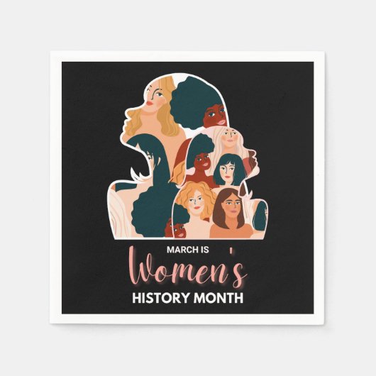 Serviette En Papier Mois de l'histoire des femmes (Devant)