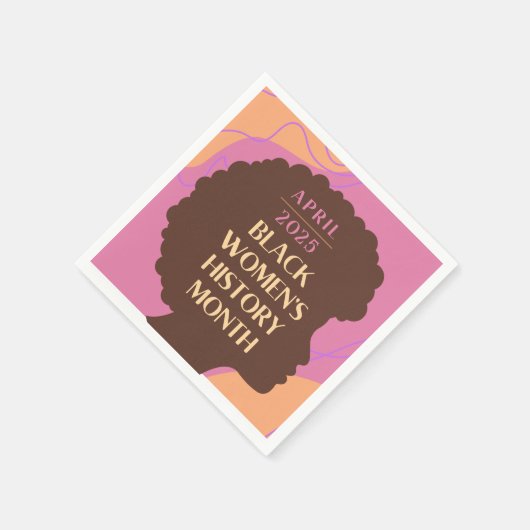 Serviette En Papier Mois de l'histoire des femmes noires (Coin)