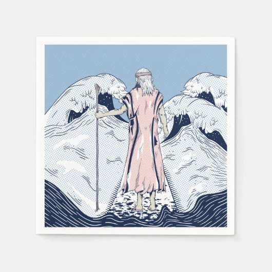 Serviette En Papier Moïse et la mer de départ (Devant)