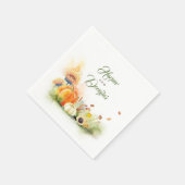 Serviette En Papier Moisson automnale rustique (Coin)