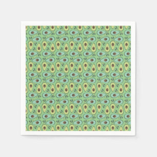 Serviette En Papier Moitié d'avocat motif de verdure amusant