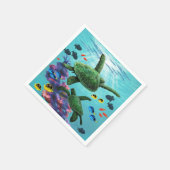 Serviette En Papier Molokini Cove Hawaiian Sea Turtles (Coin)