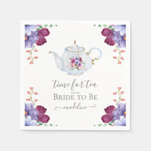 Serviette En Papier Moment du thé avec la mariée qui va être la douche