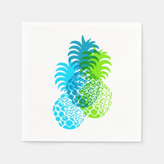 Serviette En Papier Momona Pineapple Hawaiian Tropical (Devant)