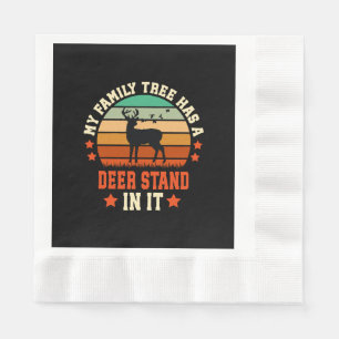 Serviette En Papier Mon arbre généalogique a un mirador à cerfs dedans