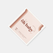 Serviette En Papier Mon bébé | Baby shower Rétro Seventies (Coin)