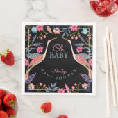 Serviette En Papier Mon bébé | Chic Baby shower floral de cigogne (En situation)