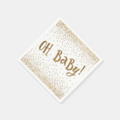 Serviette En Papier "Mon bébé !" Parties scintillant d'or Confetti pou (Coin)