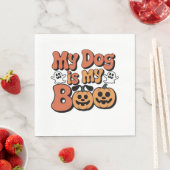 Serviette En Papier Mon Chien Est Mon Bois, Professeur, Amusant Drôle  (En situation)